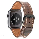 Furper APL4023 Premium Genuine Leather Apple Watch Straps Replacement For 44MM 40MM 42MM 38MM All Series leather strap Furper 40mm Dark Brown/Black 