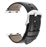 Furper Genuine Leather Straps For Apple Watch 44mm 42mm 40mm 38mm Series 4 | 3 | 2 | 1 Men & Women apple watch straps Furper 44/42mm (APL088) Black S 