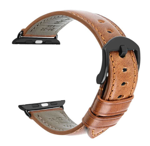 Furper Genuine Leather Straps For Apple Watch 44mm 42mm 40mm 38mm Series 4 | 3 | 2 | 1 Men & Women apple watch straps Furper 44/42mm (APL088) Light Brown B 