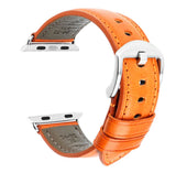 Furper Genuine Leather Straps For Apple Watch 44mm 42mm 40mm 38mm Series 4 | 3 | 2 | 1 Men & Women apple watch straps Furper 44/42mm (APL088) Orange S 