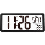 Furper modern digital multi-functional wall clock wall clock Furper Black - Auto Backlight 