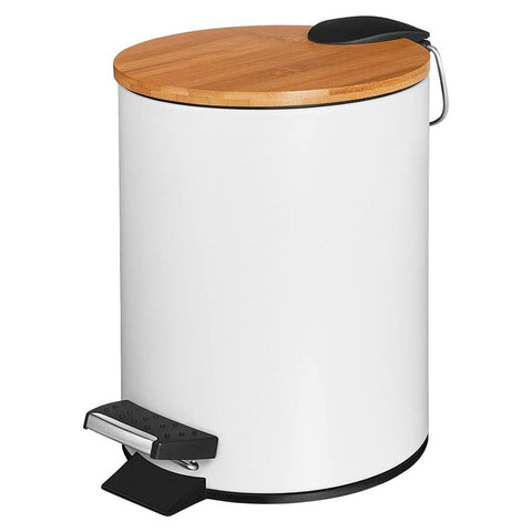 Furper Trash Bin With Inner Container & Bamboo Wooden lid Trash Bin Furper 3L 