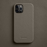 Melkco Genuine Leather Case for iPhone 12/12 Pro Luxury Business High-end Back Cover Cases Melkco Elephant Grey 
