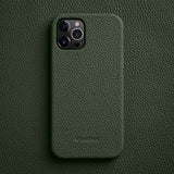 Melkco Genuine Leather Case for iPhone 12/12 Pro Luxury Business High-end Back Cover Cases Melkco Olive Green 