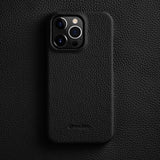 Melkco Genuine Leather Snap Cover For Apple iPhone 13 Pro Max Back Cover Cases Furper.com Black 