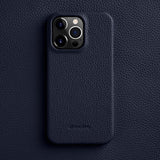Melkco Genuine Leather Snap Cover For Apple iPhone 13 Pro Max Back Cover Cases Furper.com Dark Blue 