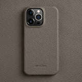 Melkco Genuine Leather Snap Cover For Apple iPhone 13 Pro Max Back Cover Cases Furper.com Elephant Grey 