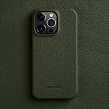 Melkco Genuine Leather Snap Cover For Apple iPhone 13 Pro Max Back Cover Cases Furper.com Olive Green 