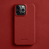 Melkco Genuine Leather Snap Cover For Apple iPhone 13 Pro Max Back Cover Cases Furper.com Red 