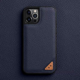 Melkco Origin Series Premium Leather Snap Ring Case For Apple iPhone 13 Pro Max iPhone Cases Melkco Dark Blue 