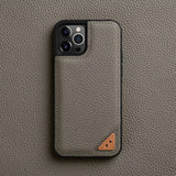 Melkco Origin Series Premium Leather Snap Ring Case For Apple iPhone 13 Pro Max iPhone Cases Melkco Elephant Grey 