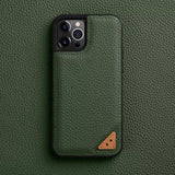 Melkco Origin Series Premium Leather Snap Ring Case For Apple iPhone 13 Pro Max iPhone Cases Melkco Leaves Green 