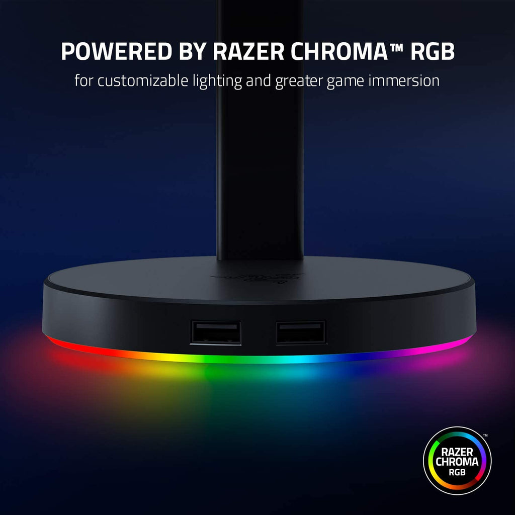 Razer Base Station V2 Chroma RGB Headset Stand USB 3.1 Hub Headset ...