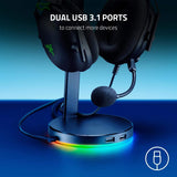 Razer Base Station V2 Chroma RGB Headset Stand USB 3.1 Hub Headset Stand Razer Base 