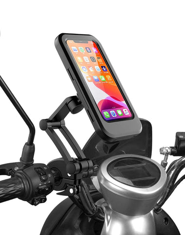ROCKBROS Bike Handlebar Holder Adjustable IPX6 Waterproof Cycling Bracket Flexible Touch Screen Phone Stand Bicycle Accessories Bike Handlebar Rockbros 