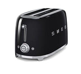 Smeg TSF02BLUS 50's Retro Style Aesthetic 4 Slice Toaster, Black - Furper