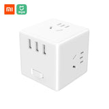 Xiaomi Mijia Magic Cube Socket Plug Multifunctional USB Charger Power Adapter 6 Ports Socket Socket Plug Xiaomi 