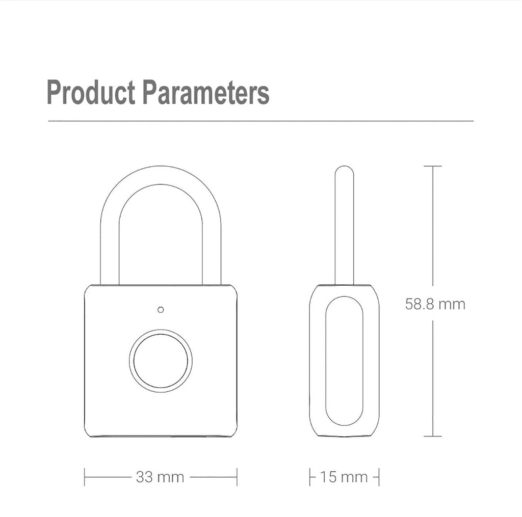 Xiaomi Uodi 360 Smart Biometric Fingerprint Padlock Xiaomi