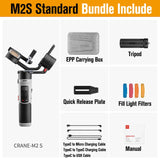 Zhiyun Crane M2S M2 S 3-Axis Handheld Gimbal Stabilizer for Mirrorless Compact Action Cameras iPhone Smartphones Gimbal ZHIYUN CRANE-M2S-STANDARD BUNDLE 